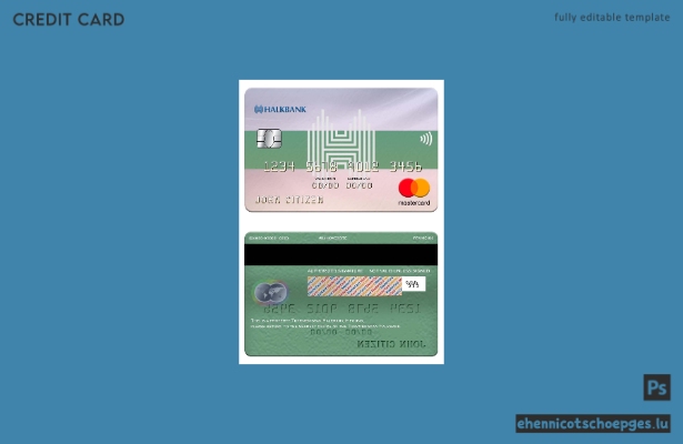 Turkmenistan Halkbank Mastercard Beispielvorschau